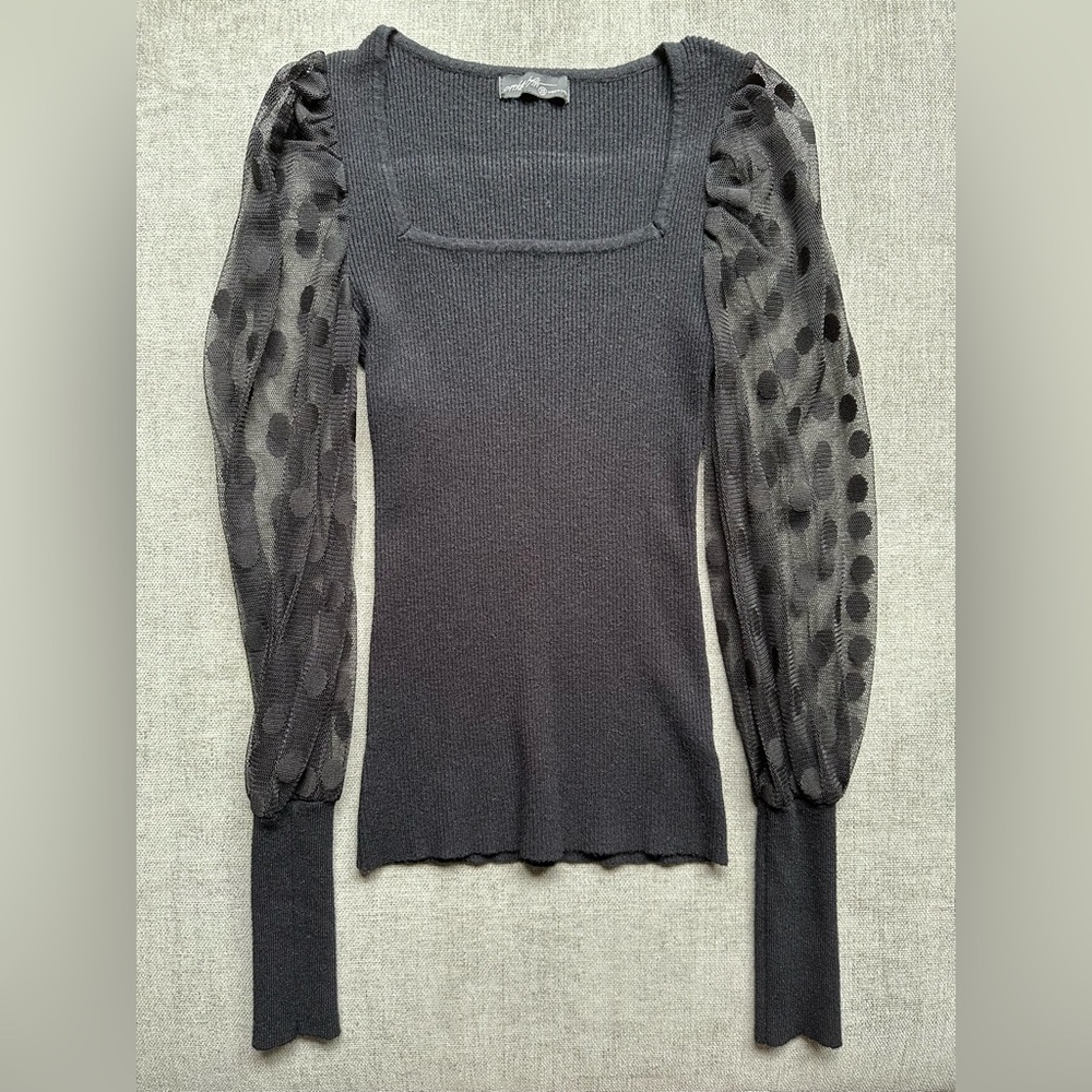 Black Top with Chic Sleeve Design